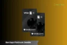 Barclays Platinum Double Karten in Schwarz mit Visa-Logo, Chip und kontaktloser Bezahlfunktion. Möchten Sie, dass ich auch eine kurze SEO-optimierte Meta-Beschreibung in Deutsch mit dem Keyword Barclays Platinum Double verfasse?