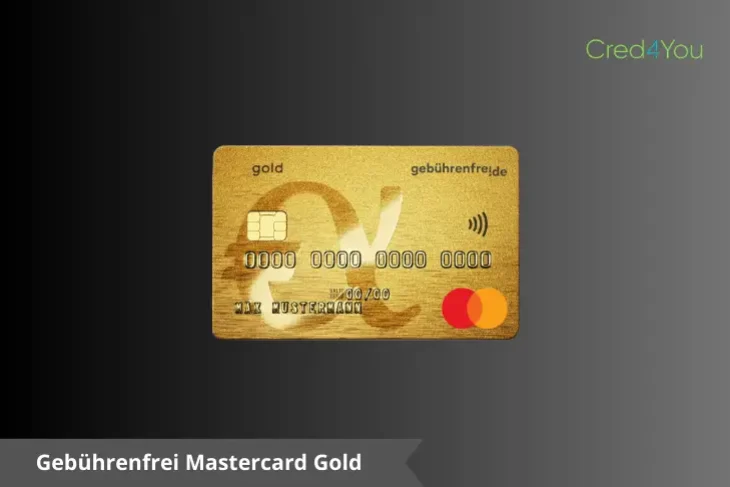 Goldene Gebührenfrei Mastercard Gold als Symbol für eine gebührenfreie Kreditkarte mit flexiblen Einsatzmöglichkeiten.